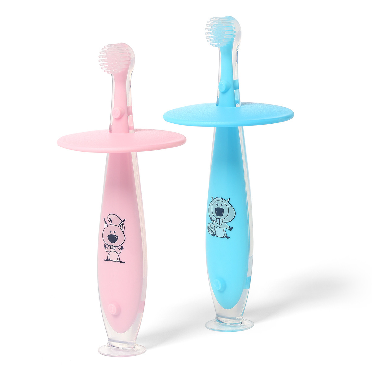 Зубная щетка для детей от года с ограничителем, безопасная BabyOno (1 шт)