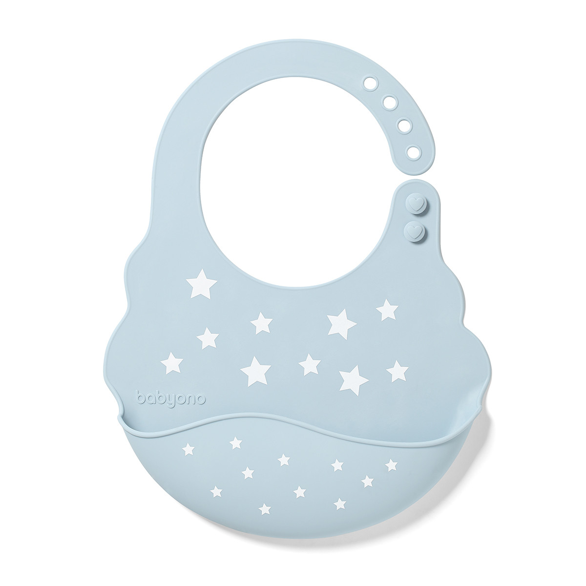 Нагрудник силиконовый BPA-free с регулируемой застежкой BabyOno