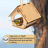Кормушка-конструктор из ХДФ для птиц «Бочка» своими руками, 18 × 16 × 23 см, Greengo, фото 3