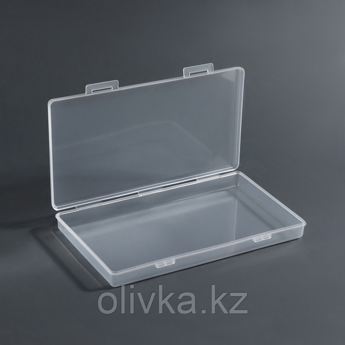 Органайзер для хранения, с крышкой, 19,5 × 10,5 × 2,2 см, цвет прозрачный - фото 3 - id-p110923967