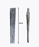 Веер бамбуковый, черный,  23х42 см, фото 3