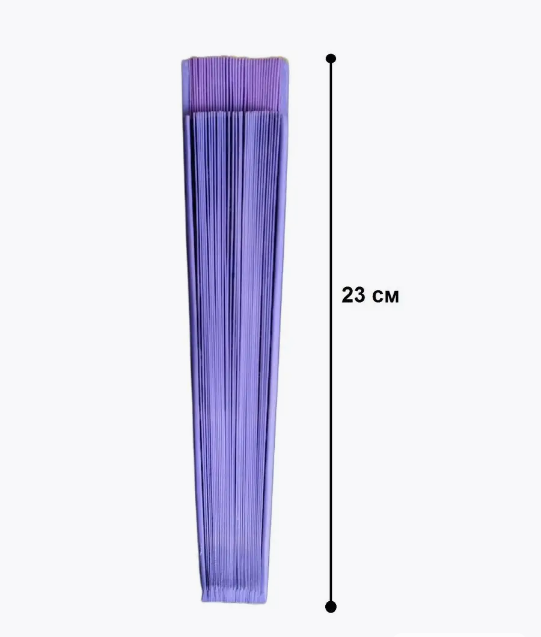 Веер бамбуковый, фиолетовый, 23*42 см - фото 3 - id-p112228772