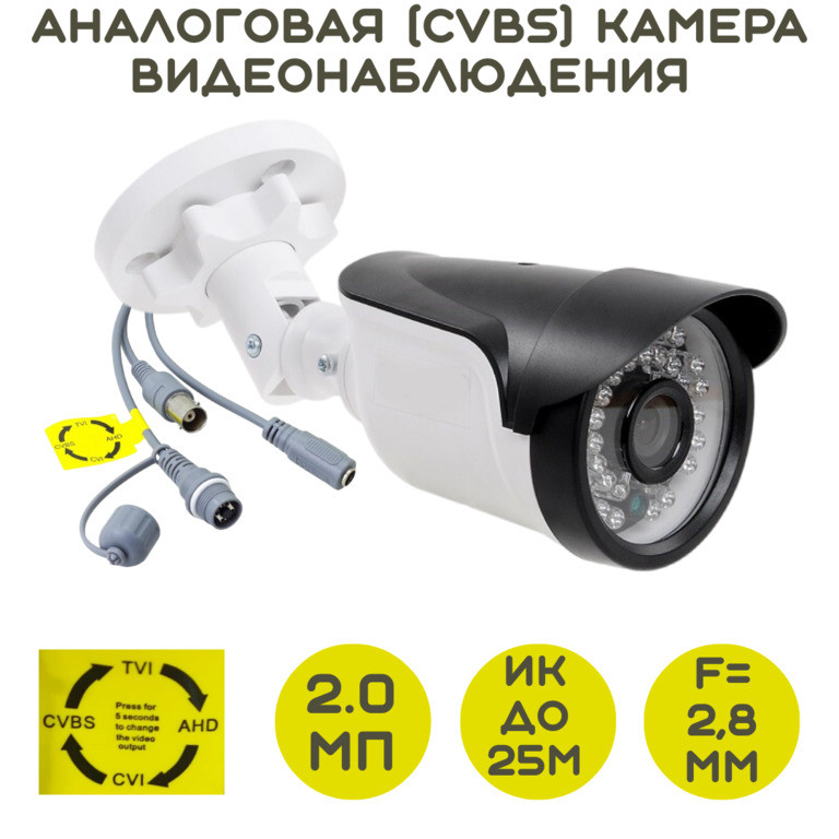 Аналоговая (CVBS) камера видеонаблюдения, HD-895 - фото 1 - id-p112153895
