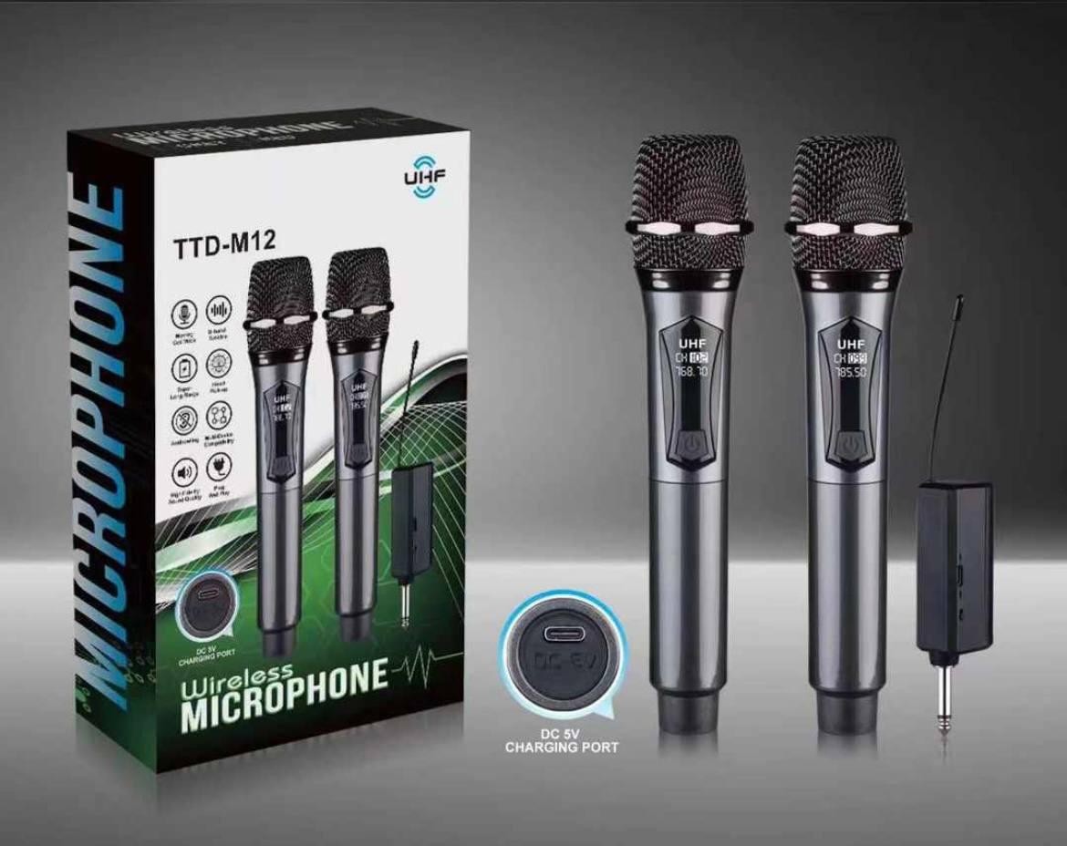 Набор из 2-х беспроводных микрофонов Wireless Microphone TTD-M12 - фото 1 - id-p112228974