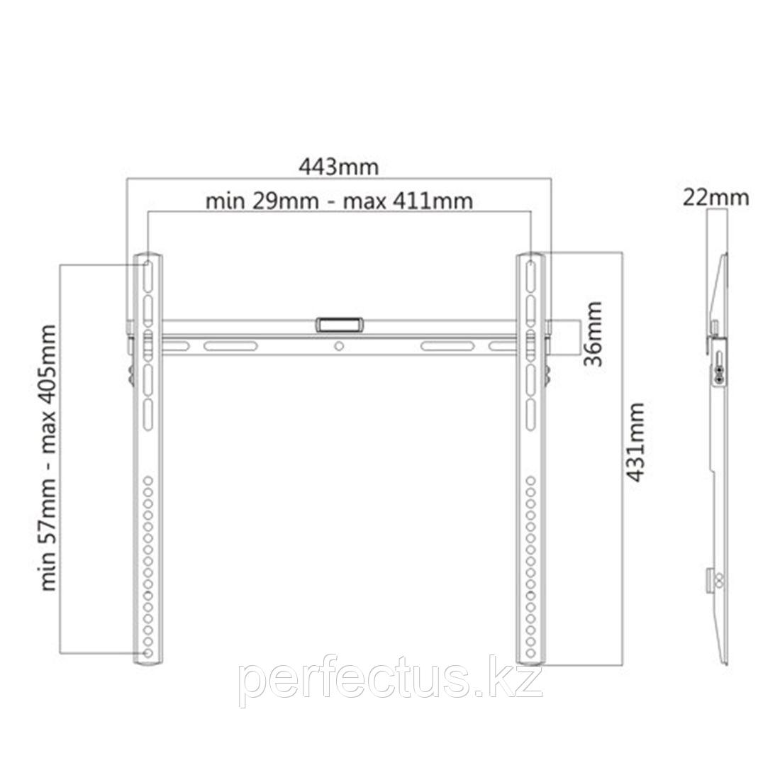 Кронштейн Brateck LP43-44 для ТВ и мониторов, 32"-55" - фото 1 - id-p112269734