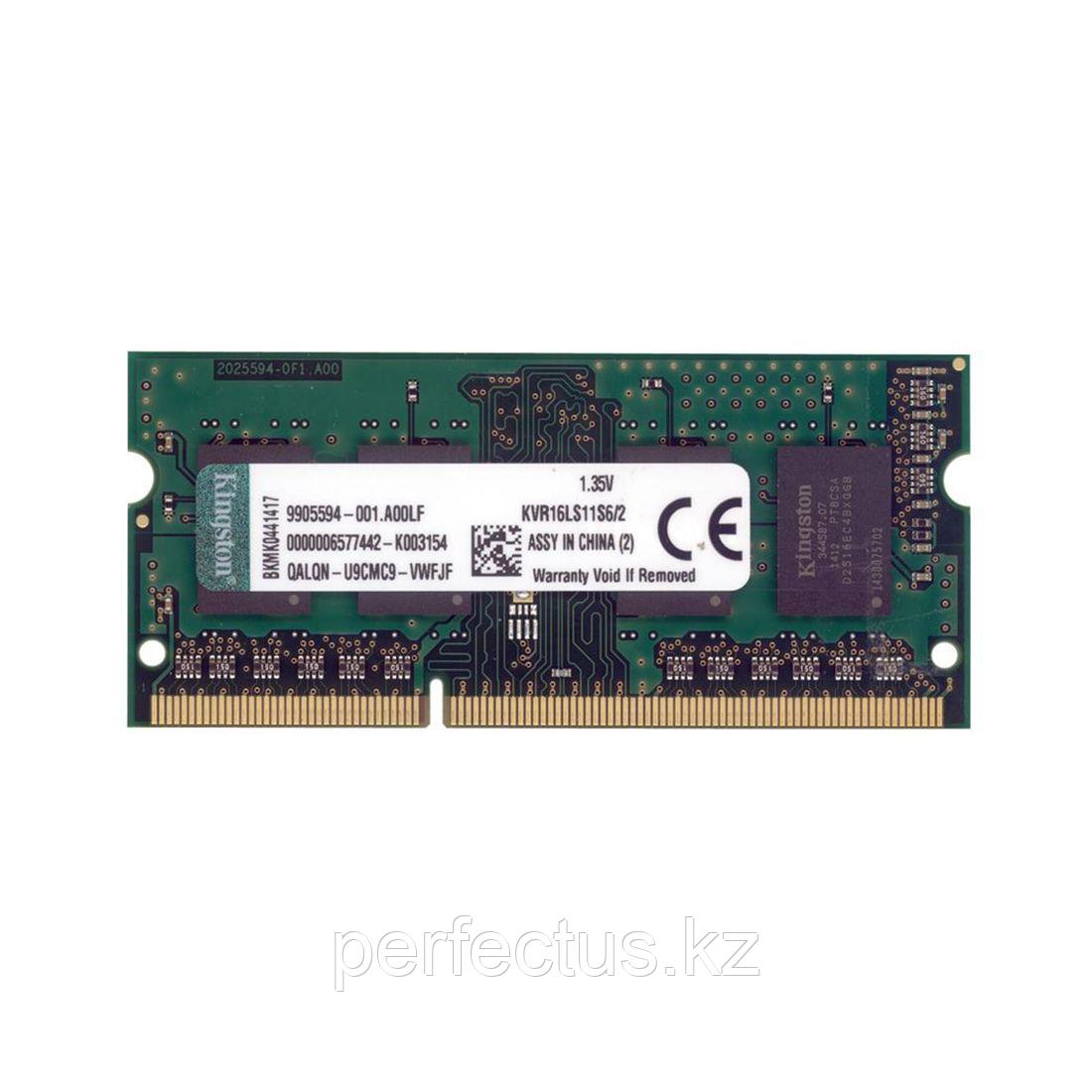 Модуль памяти Kingston ValueRAM KVR16LS11S6/2 DDR3 2GB 1600MHz - фото 1 - id-p112271719