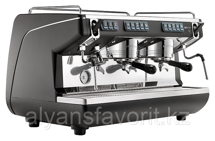 Кофемашина Nuova Simonelli Appia Life 2Gr V черная, высокие группы, экономайзер, автомат - фото 1 - id-p112296958