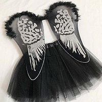 Крылья Ангела с юбкой черный