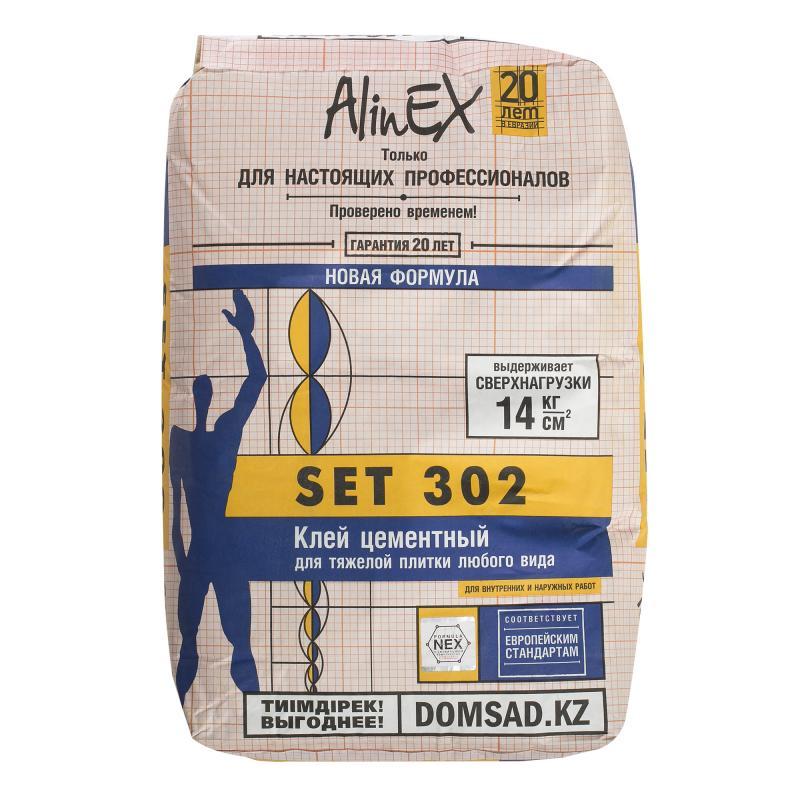 Цементный клей для тяжелой плитки AlinEX «SET 302», 25 кг - фото 1 - id-p112312478