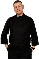 Куртка шеф-повара Клен 00012 Премиум, р.46, черная, черный кант
