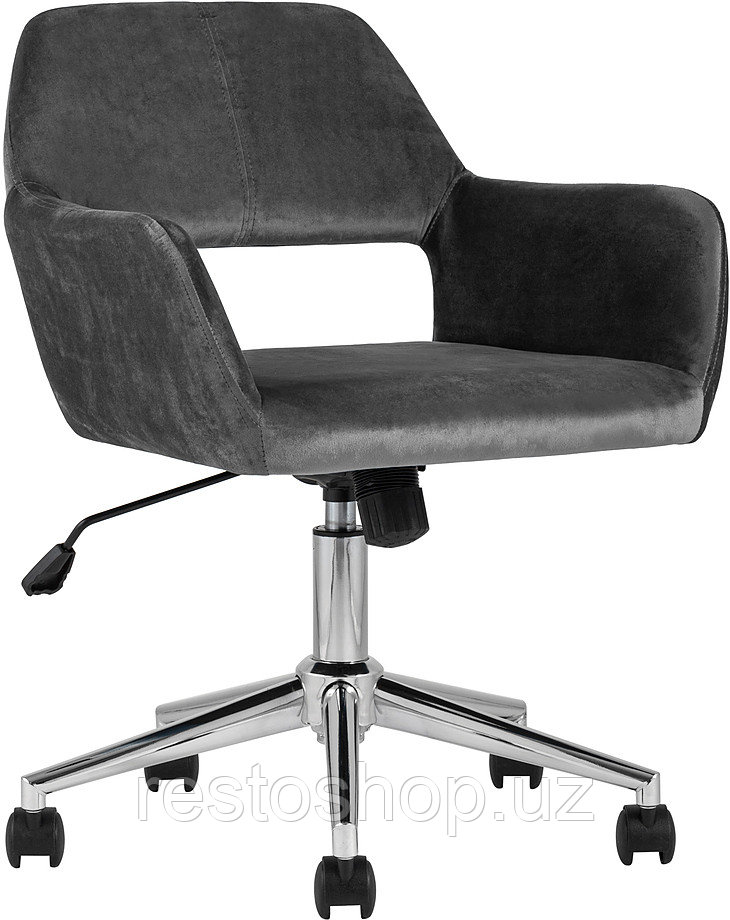 Кресло офисное Stool Group Ross велюр серый - фото 1 - id-p112340202