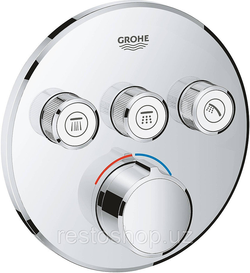 Смеситель для душа встраиваемый на 3 выхода Grohe Grohtherm SmartControl 29146000 - фото 1 - id-p112302324