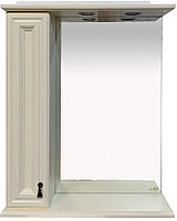 Шкаф зеркальный Misty Лувр-65 65х80 см с подсветкой, левый, слоновая кость