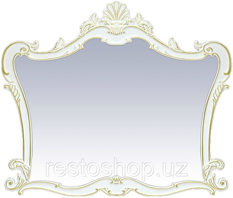 Зеркало Misty Bianco 90 90х90 см бежевое, сусальное золото - фото 1 - id-p112350256