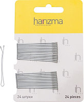 Harizma h10535-17, түз күміс, 50 мм, 24 дана шашқа арналған к рінбейтін құралдар