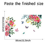 Наклейка виниловая  "Цветы и бабочки", 50*80 см, фото 4