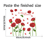 Наклейка виниловая  "Розы",  90*90 см, фото 5