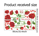 Наклейка виниловая  "Розы",  90*90 см, фото 6
