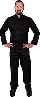 Куртка шеф-повара мужская Клен 00013, р.46, спинка сетка, черная