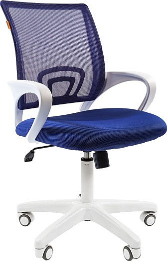 Кресло офисное Chairman 696 WHITE, синее - фото 1 - id-p112350268