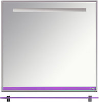 Зеркало Misty Джулия-90 89х80 см с полочкой 12 мм, подсветкой и функцией анти-пар, сиреневое