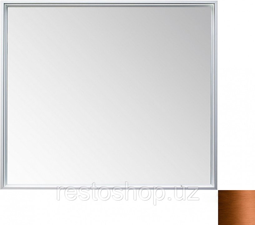 Зеркало De Aqua Алюминиум 100 100х75 см с LED подсветкой, медь - фото 1 - id-p112348258