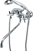 Смеситель для ванны и душа LEMARK Promotion LM6051C универсальный, с круглым поворотным изливом, хром