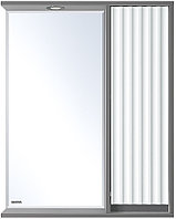 Шкаф зеркальный Misty Balaton-65 62,5х80 см с подсветкой, правый, серый, белый