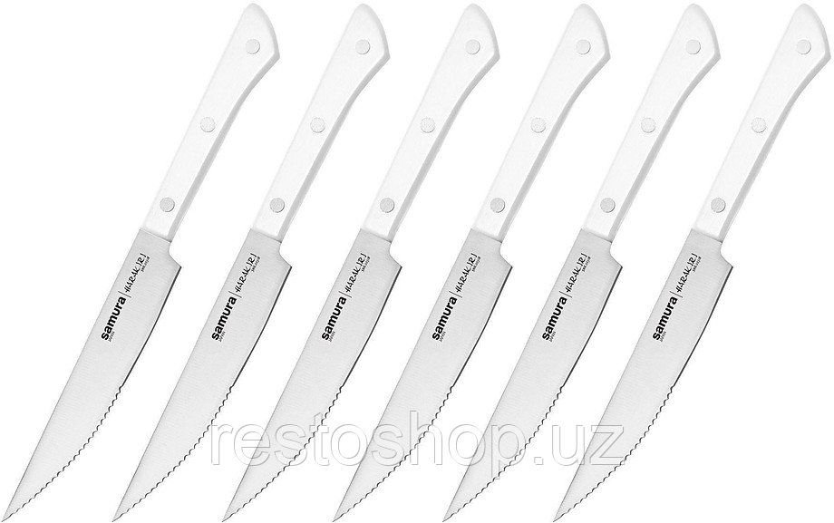 Набор ножей для стейка Samura Harakiri SHR-0260W - фото 1 - id-p112303371