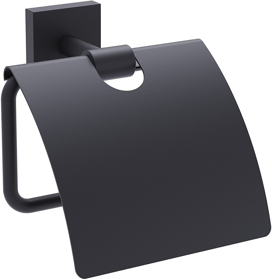 Держатель для туалетной бумаги с крышкой TIMO Selene 12042/03 черный - фото 1 - id-p112274605