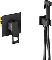 Смеситель для биде с гигиеническим душем TIMO Briana 7189/03SM встраиваемый, черный матовый