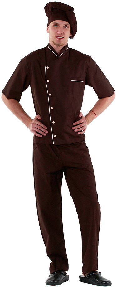 Куртка шеф-повара Клен 00003, р.46, коричневая - фото 1 - id-p112304387