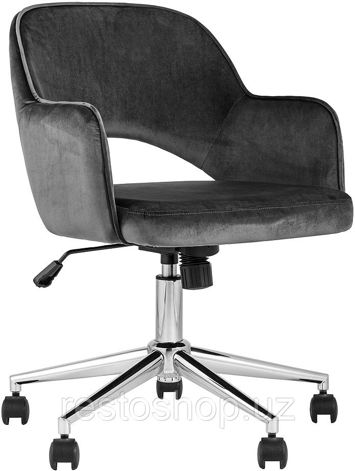 Кресло офисное Stool Group Кларк велюр серый - фото 1 - id-p112346295