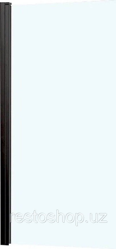 Шторка на ванну Vincea VSB-11800CLB 80х140 см, прозрачное стекло, черный - фото 1 - id-p112309377