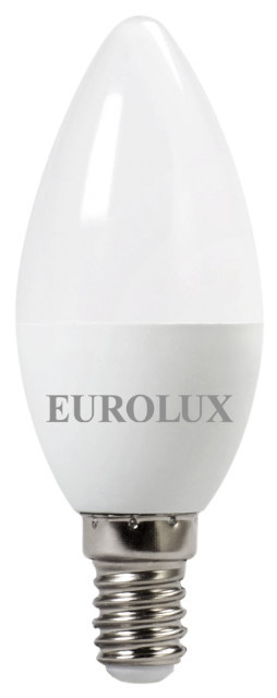 Лампа светодиодная EUROLUX LL-E-C37-6W-230-4K-E14 - фото 1 - id-p112360053
