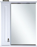 Шкаф зеркальный Misty Лувр-75 75х80 см с подсветкой, левый, белый