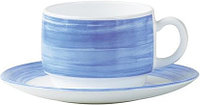 Блюдце чайное Arcoroc Brush C3785 14 см, бело-голубое