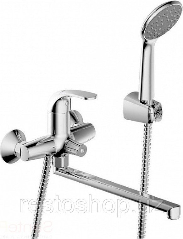 Смеситель для ванны с душем BRAVAT Fit F6135188CP-LB-RUS с длинным изливом, хром - фото 1 - id-p112322377