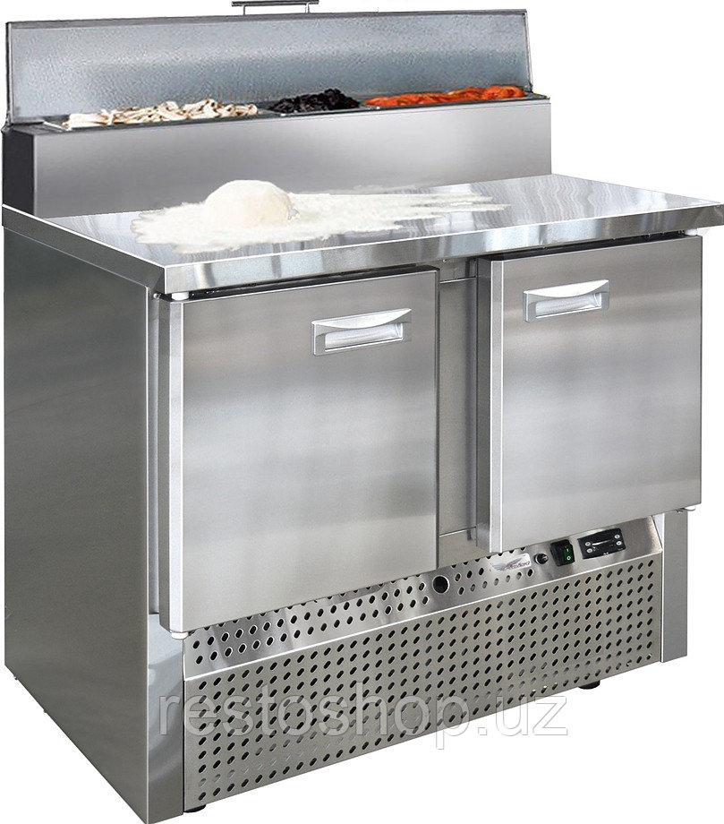 Стол холодильный для пиццы Finist СХСнпц-700-2 (нижний холодильный агрегат) - фото 1 - id-p112333371