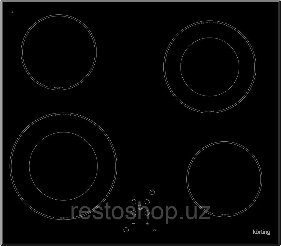 Варочная панель электрическая Korting HK 62031 B черная - фото 1 - id-p112300417