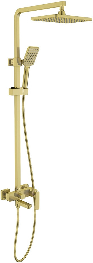 Душевая стойка TIMO Torne SX-4320/17 с верхней душевой лейкой "Тропический дождь", золотая матовая - фото 1 - id-p112299418