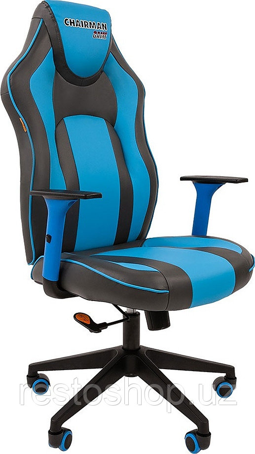 Кресло игровое Chairman GAME 23, серо-голубое - фото 1 - id-p112352348