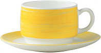 Чашка чайная Arcoroc Brush C3780 190 мл, бело-желтая