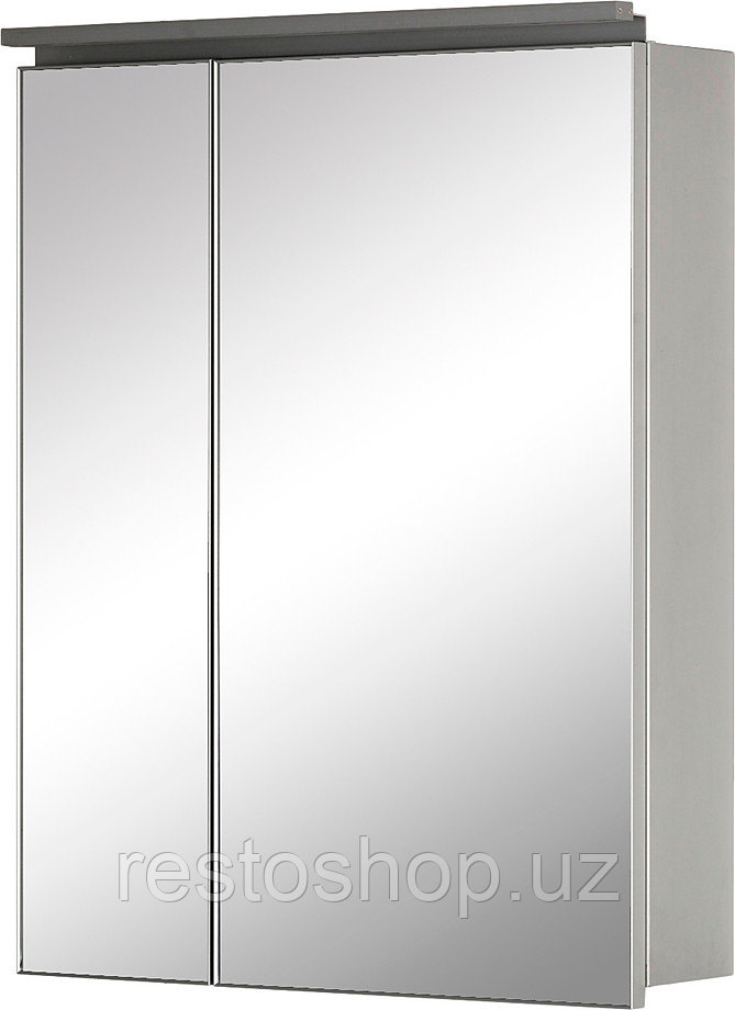 Шкаф зеркальный De Aqua Алюминиум 60 60х76,5 см с подсветкой, серебро - фото 1 - id-p112350402