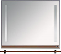 Зеркало Misty Джулия-105 103х80 см с полочкой 12 мм, подсветкой и функцией анти-пар, коричневое