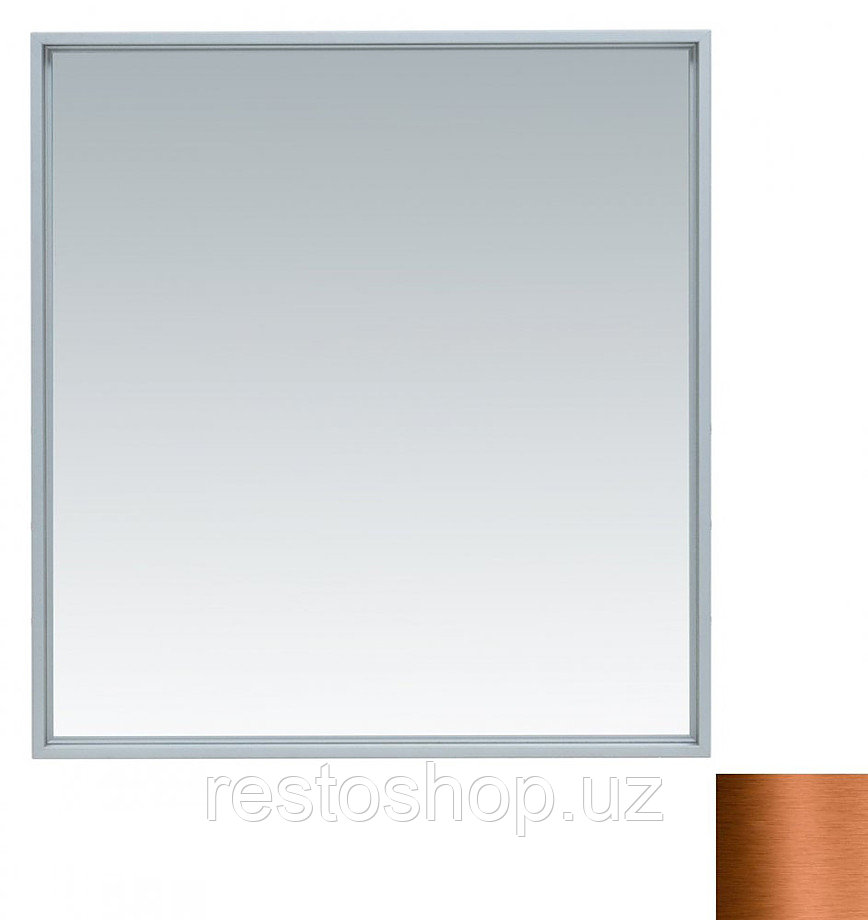 Зеркало De Aqua Алюминиум 90 90х75 см с LED подсветкой, медь - фото 1 - id-p112351429