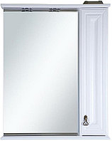 Шкаф зеркальный Misty Лувр-75 75х80 см с подсветкой, правый, белый