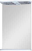 Зеркало Misty Магнолия 50 50х72 см с подсветкой и полочкой, белое
