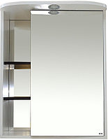 Шкаф зеркальный Misty Венера-55 56х80 см комбинированный, с подсветкой, правый, белый, венге