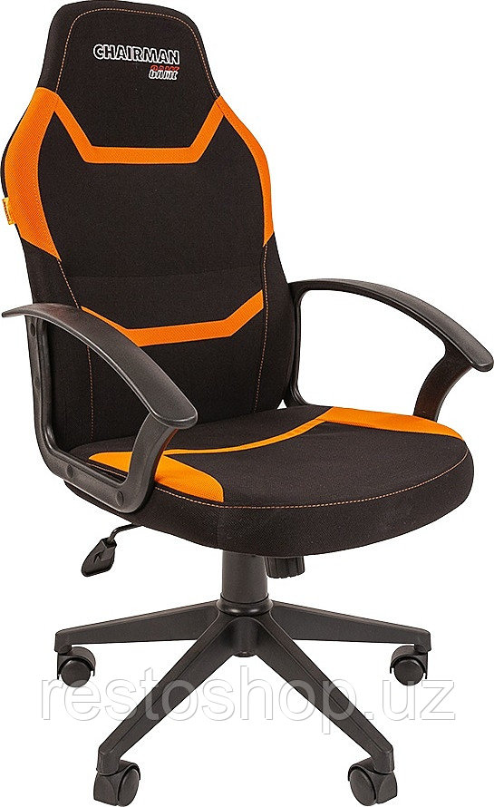 Кресло игровое Chairman GAME 9, черно-оранжевое - фото 1 - id-p112355529
